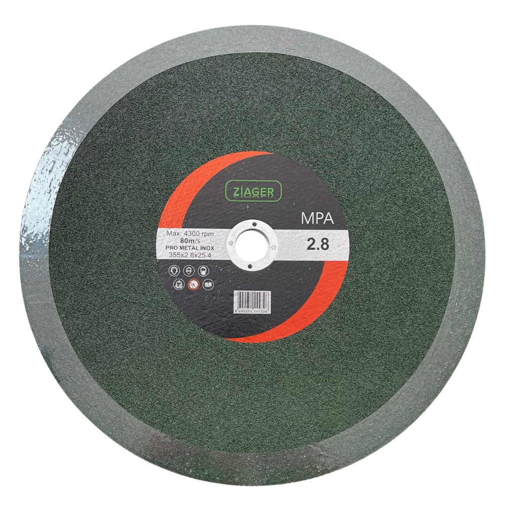 Ziager Inox Kesici Taş 355x2.8x25.4 mm Metal Kesme