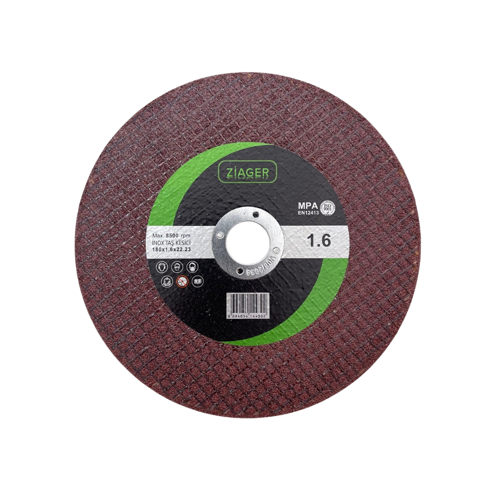 Ziager Inox Kesme Taşı 180x1.6x22.23 mm