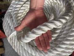 3 Kollu İpek Halat Batan Halat, Çapa Halatı, Tonoz Halatı 1 Metre 28mm