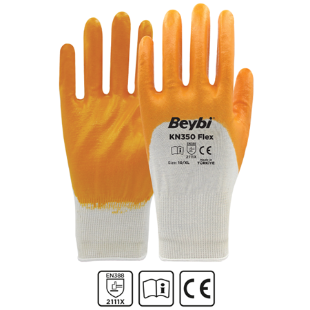 Beybi KN350 Flex Pamuk Nitril Eldiven NO:10