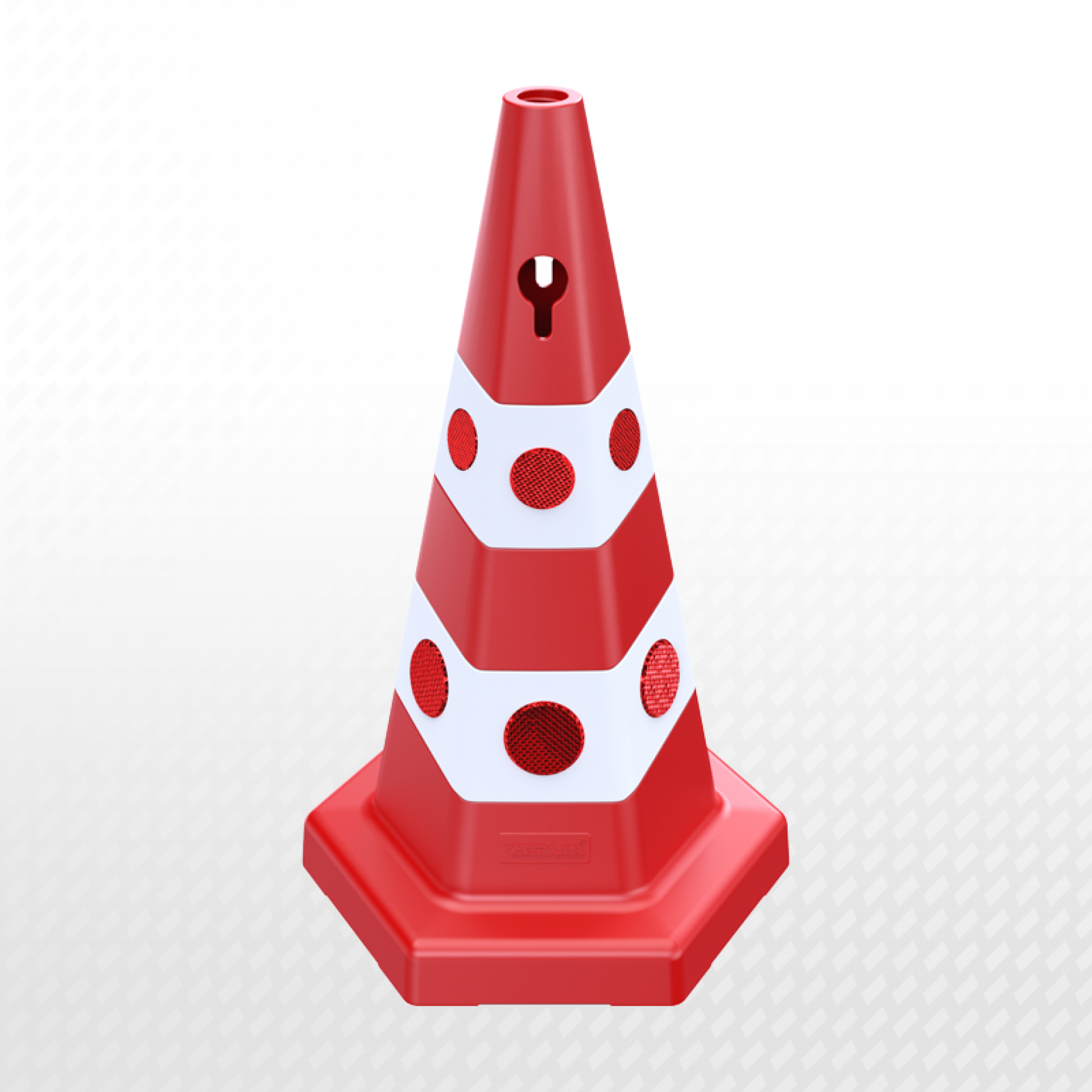 65cm Kedi Gözlü Reklam Konisi Ağırlıklı 6KG