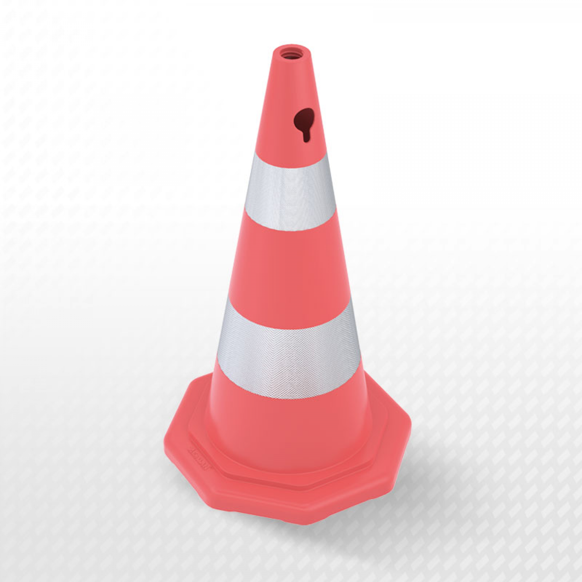 75 cm Trafik Konisi (Çift reflektifli) - Sekizgen