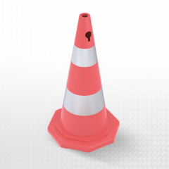50 cm Trafik Konisi (Çift reflektifli) - Sekizgen