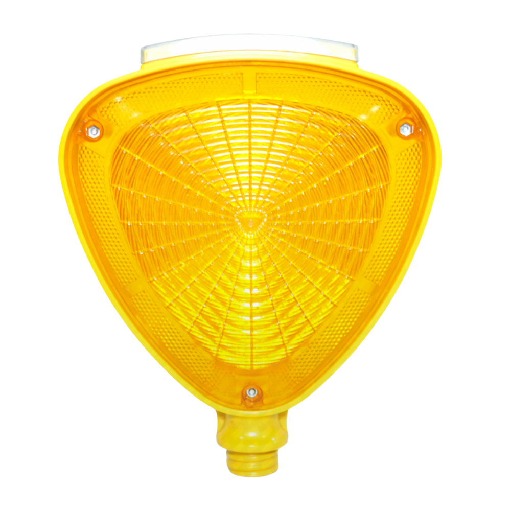 Solar Flaşörlü Ledli Üçgen Lamba Sarı