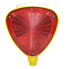 Solar Flaşörlü Ledli Üçgen Lamba Kırmızı