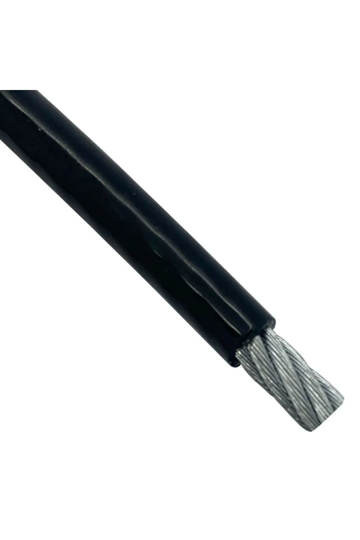 Siyah İzoleli Çelik Halat Spor Aleti Çelik Halatı 4x6 mm