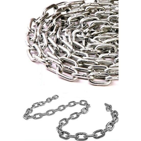 Makaralı Çelik Zincir, Elektro Galvanizli Düz Zincir