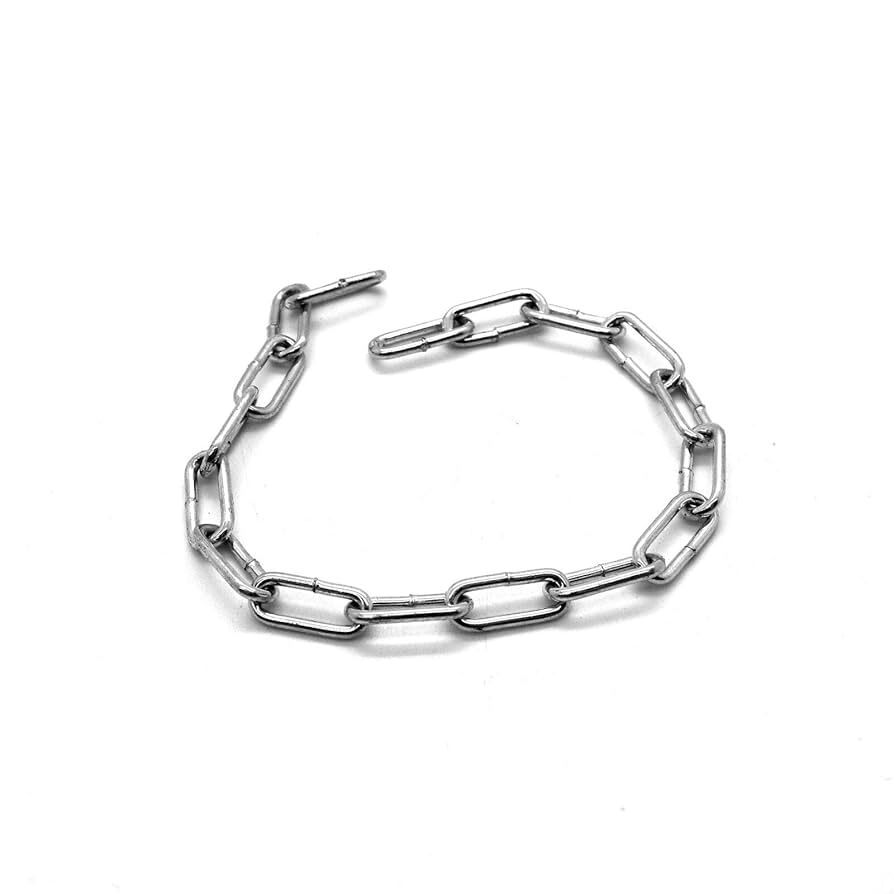 Makaralı Çelik Zincir, Elektro Galvanizli Düz Zincir 2.5mm - 2 Metre