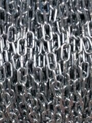 Makaralı Çelik Zincir, Elektro Galvanizli Düz Zincir 3mm - 2 Metre