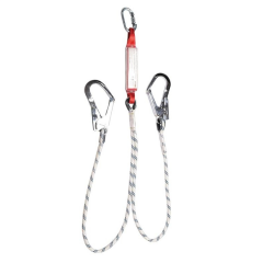 Safeset SF-104 Çift Kol Şok Emicili Lanyard 12 mm Statik Halatlı
