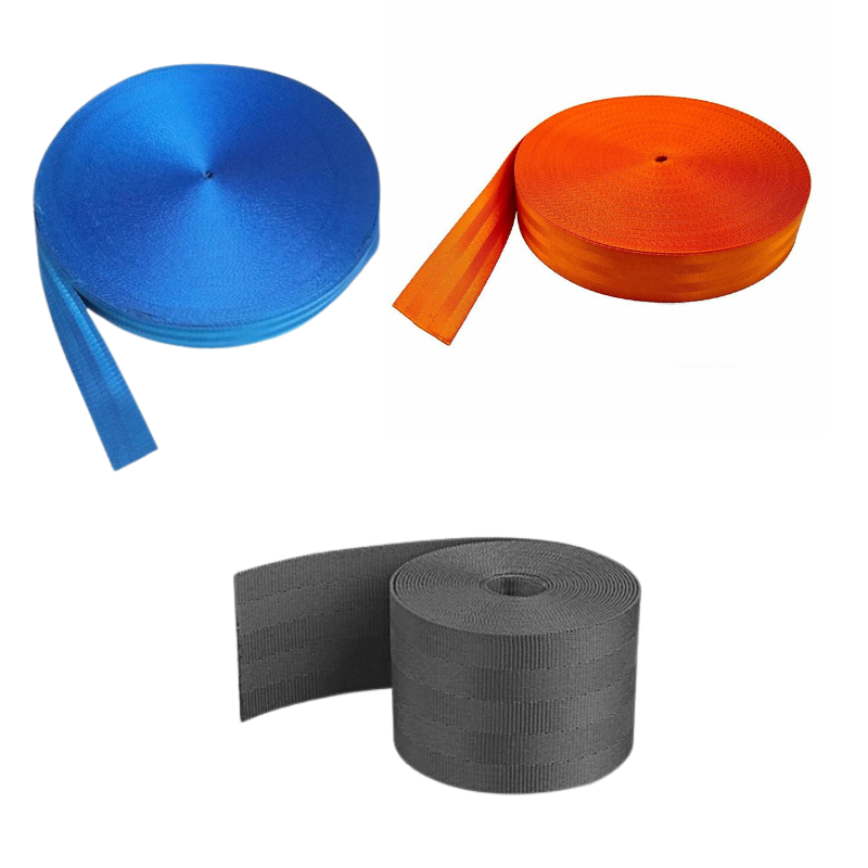 Kolon Halat Yassı İp Halat 5cm 1 Metre, Renkli Emniyet Kemeri